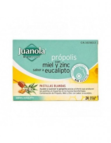 Juanola pastillas propolis miel/zinc/eucalipto