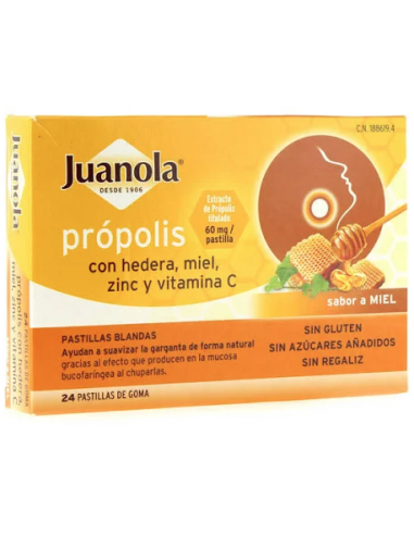 Juanola Pastillas Propolis Hedera Miel Vit C 24Uds