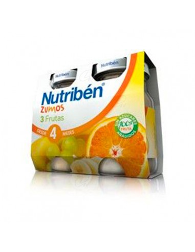 Nutriben zumo 3 frutas 130 ml pack