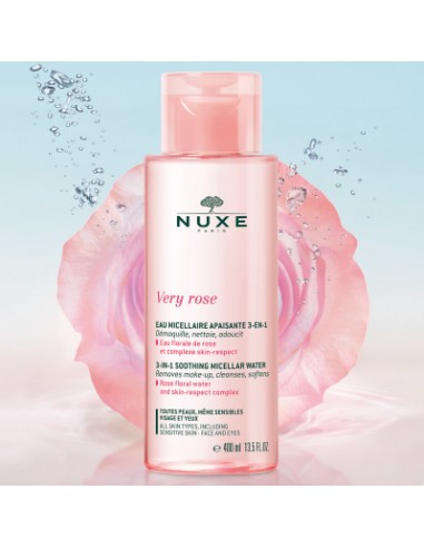 Nuxe Very Rose Agua Micelar Calmante Maxi 3 en 1 Frasco 400ml