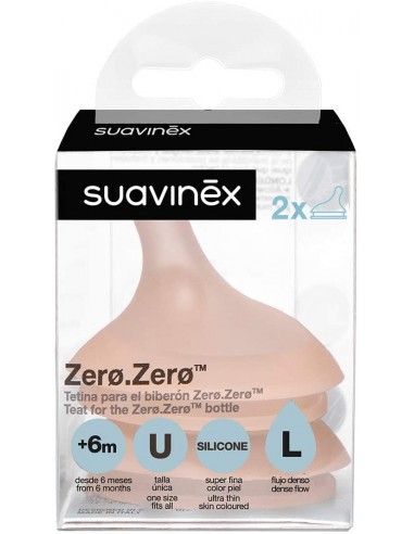 Farmacia Fuentelucha | Suavinex Tetina Zero Zero Flujo Denso 2 Uds