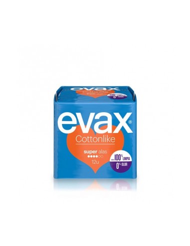 Evax Compresas Cottonlike Super Alas 12 Uds