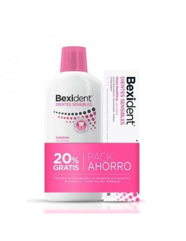 Bexident Pack Dientes Sensibles Colutorio 500ml + Pasta 75 ml