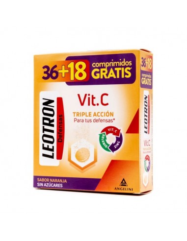 Leotron Vitamina C Triple Accion 36+18 comp efervescentes