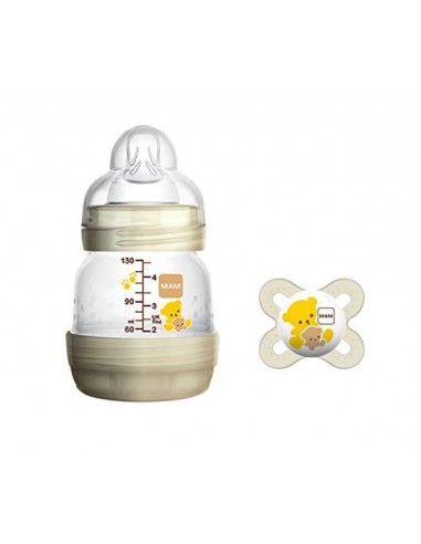 MAM Biberón Easy Start Anti-Colic A120, Biberón Antocólicos patentado con  Tetina de Silicona SkinSoftTM Ultra Suave, 260ml, para Bebés a partir de 2