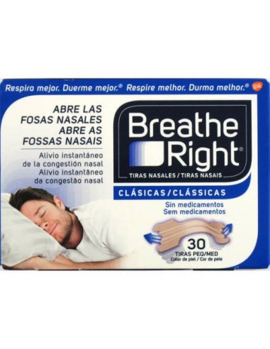 Breathe Right Tiras Nasales Peq/Med 30 Uds