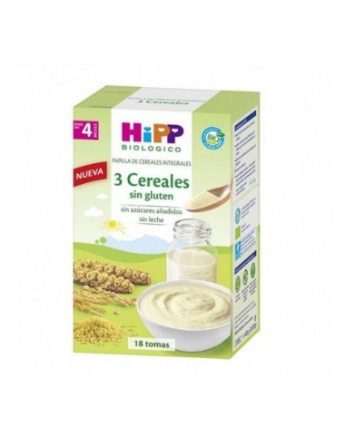 Hipp Bio Papilla 3 Cereales Integrales Sin Gluten 400 gr